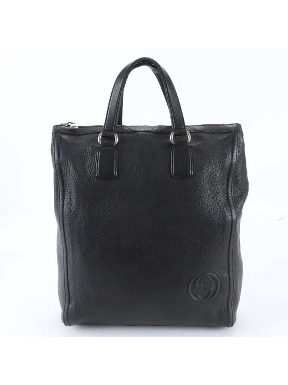 Gucci Soho Interlocking G Leather Tote Business Black